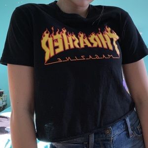 -cropped thrasher tee